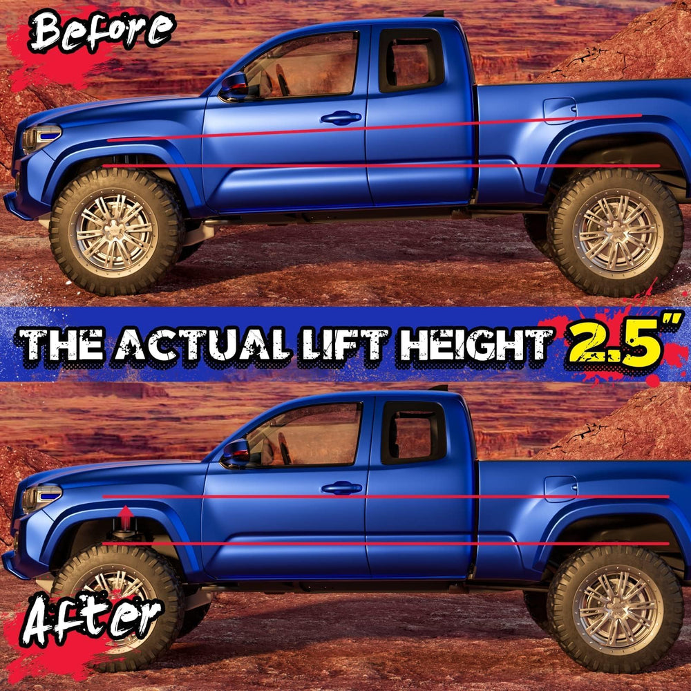 KSP PERFORMANCE side profile showing 2.5-inch lift and balanced truck look