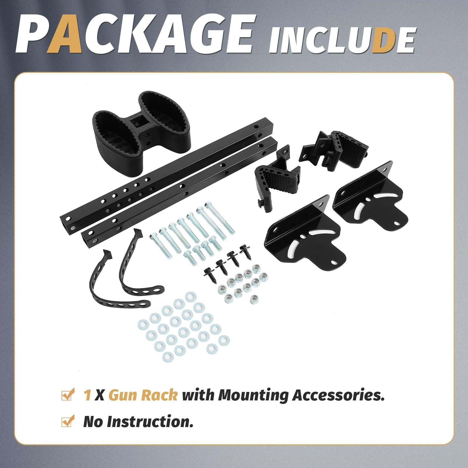 KUAFU vertical rack with rifle for scale to show clearance and compatibility