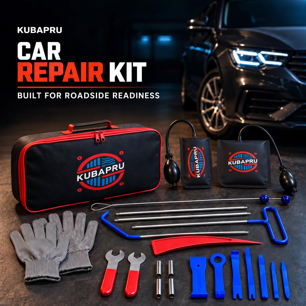 Kubapru tools layout spread showing stainless steel pieces for reliable repairs