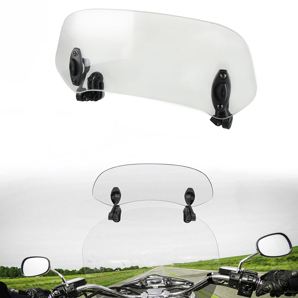 kucehiup front view mounted windscreen showing improved wind protection