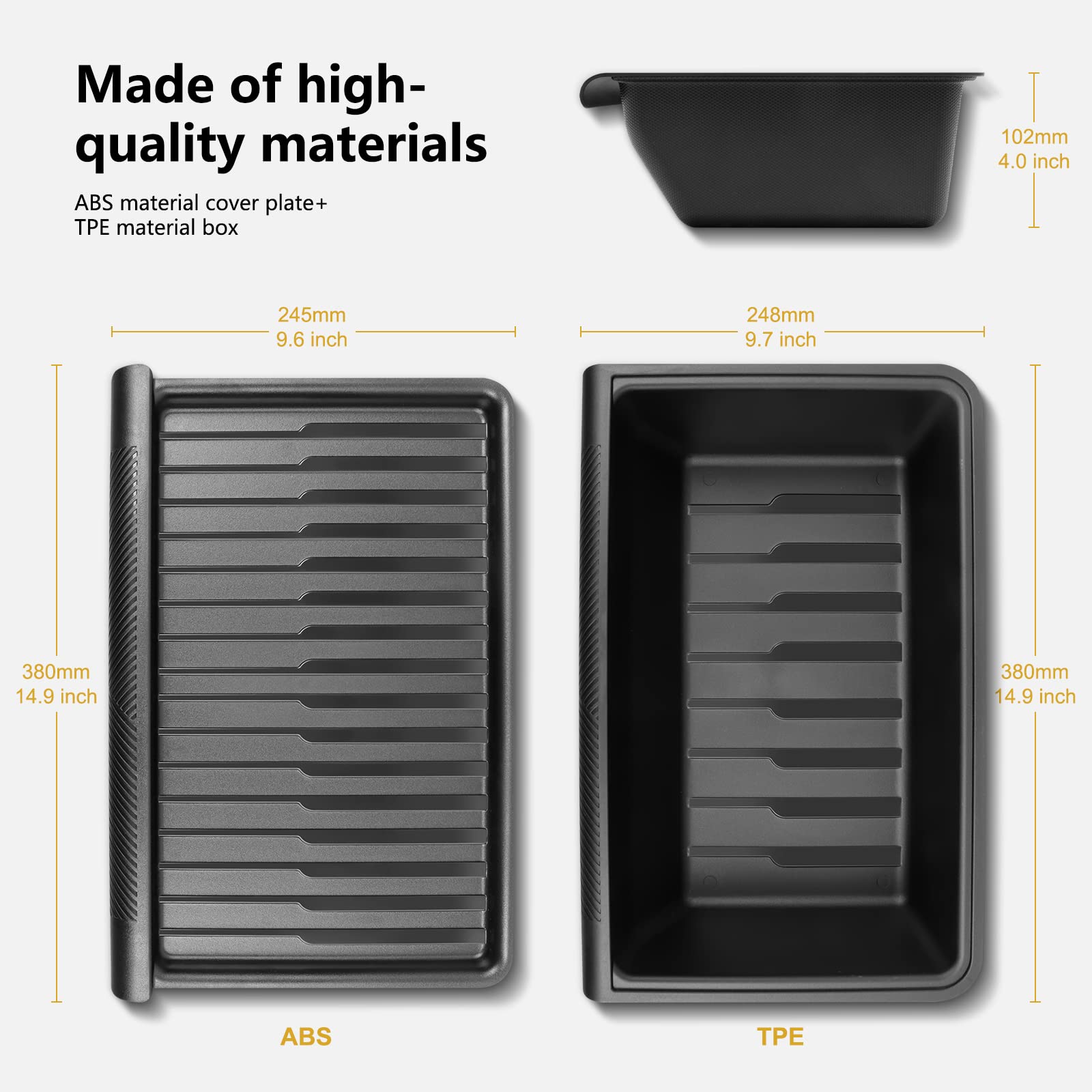 KUNIST lid ABS material closeup highlighting strong, long-lasting protection
