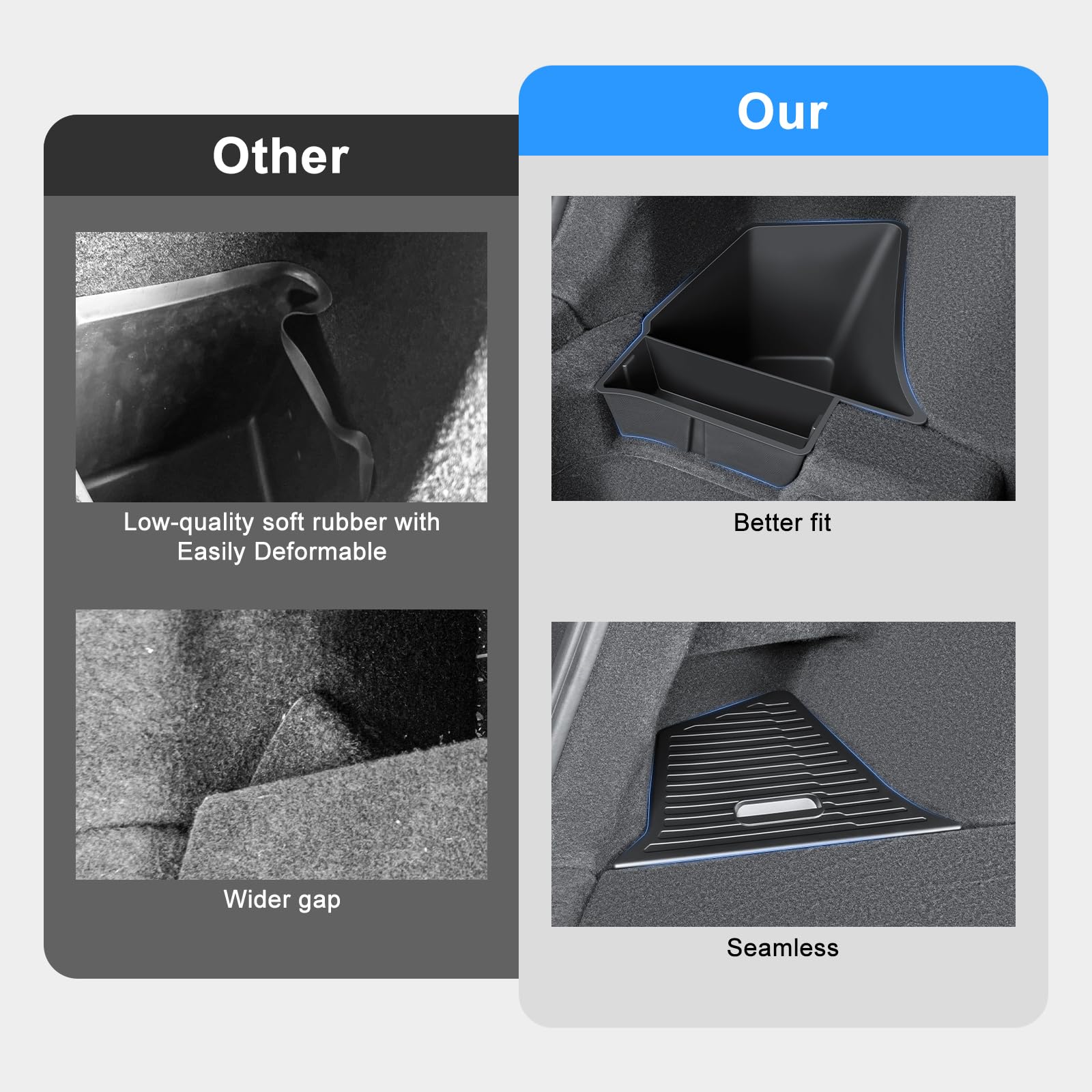 KUNIST side compartments detail adding extra storage for small items