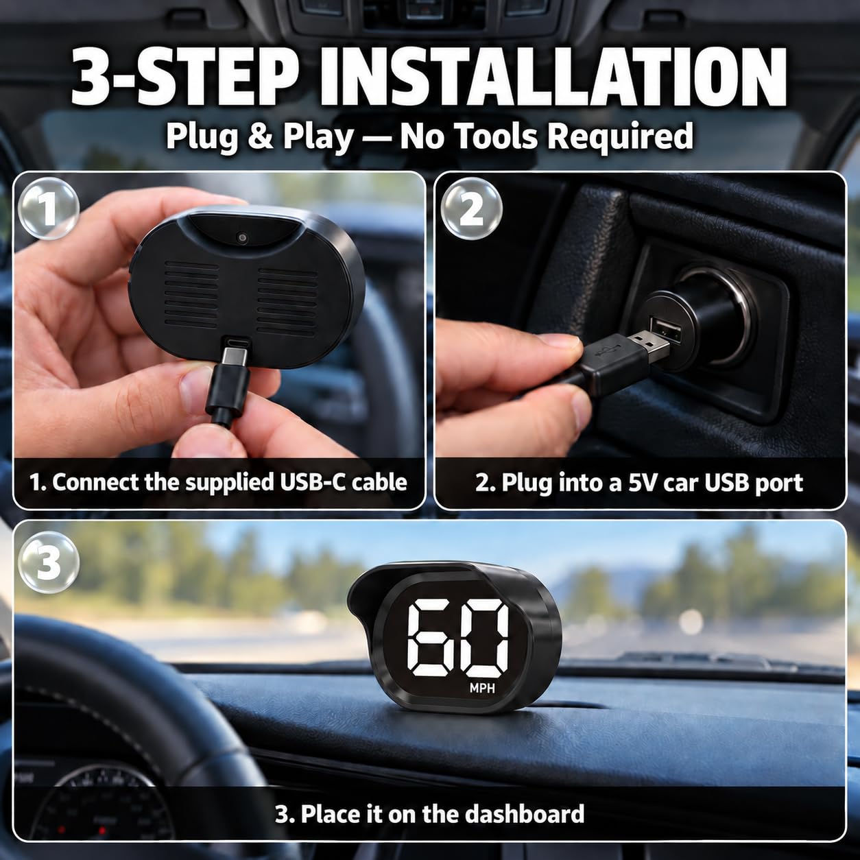 KUOWEIHUD signal indicator showing GPS+BDS reception for reliable data
