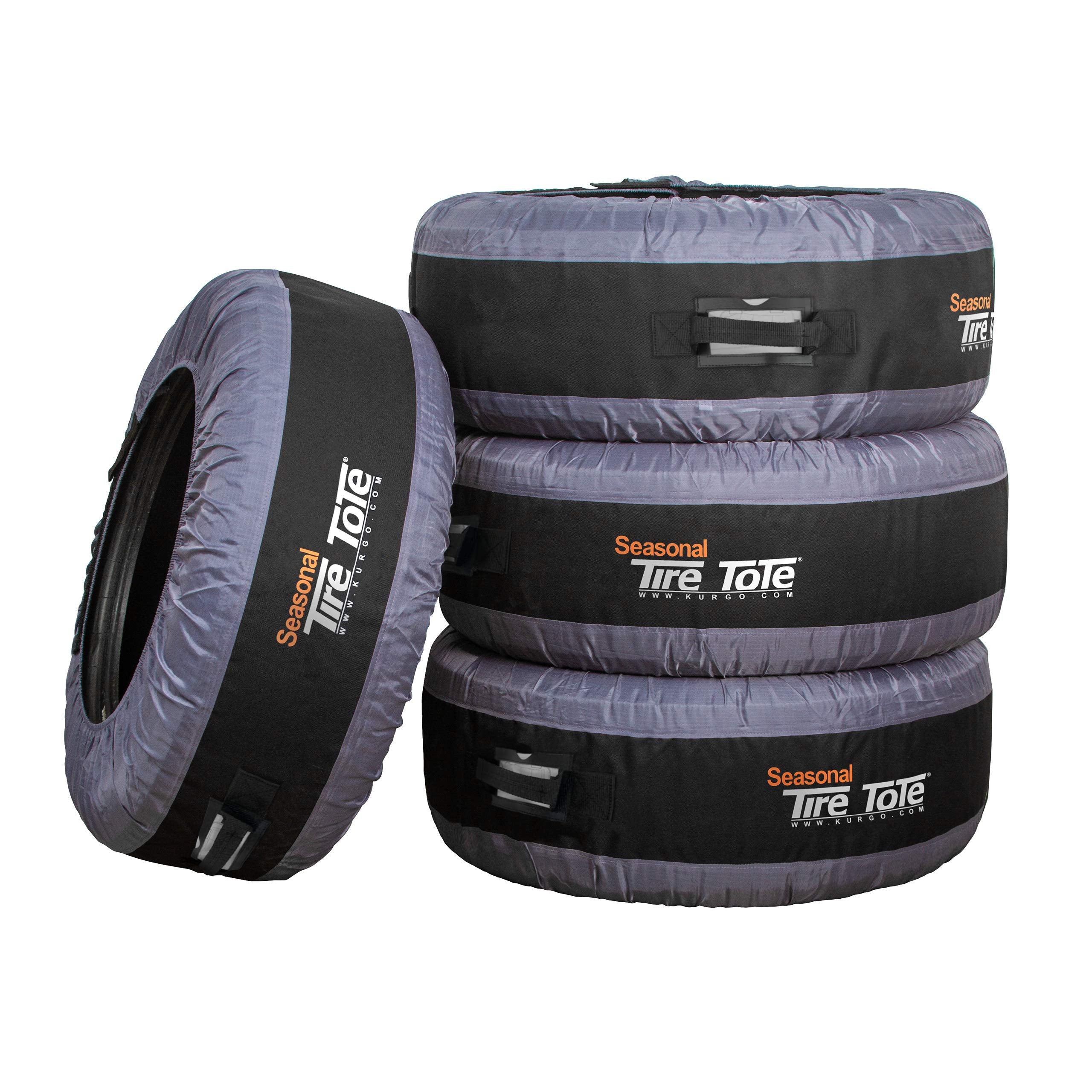 Kurgo tire tote front view showing durable fabric and protection benefit