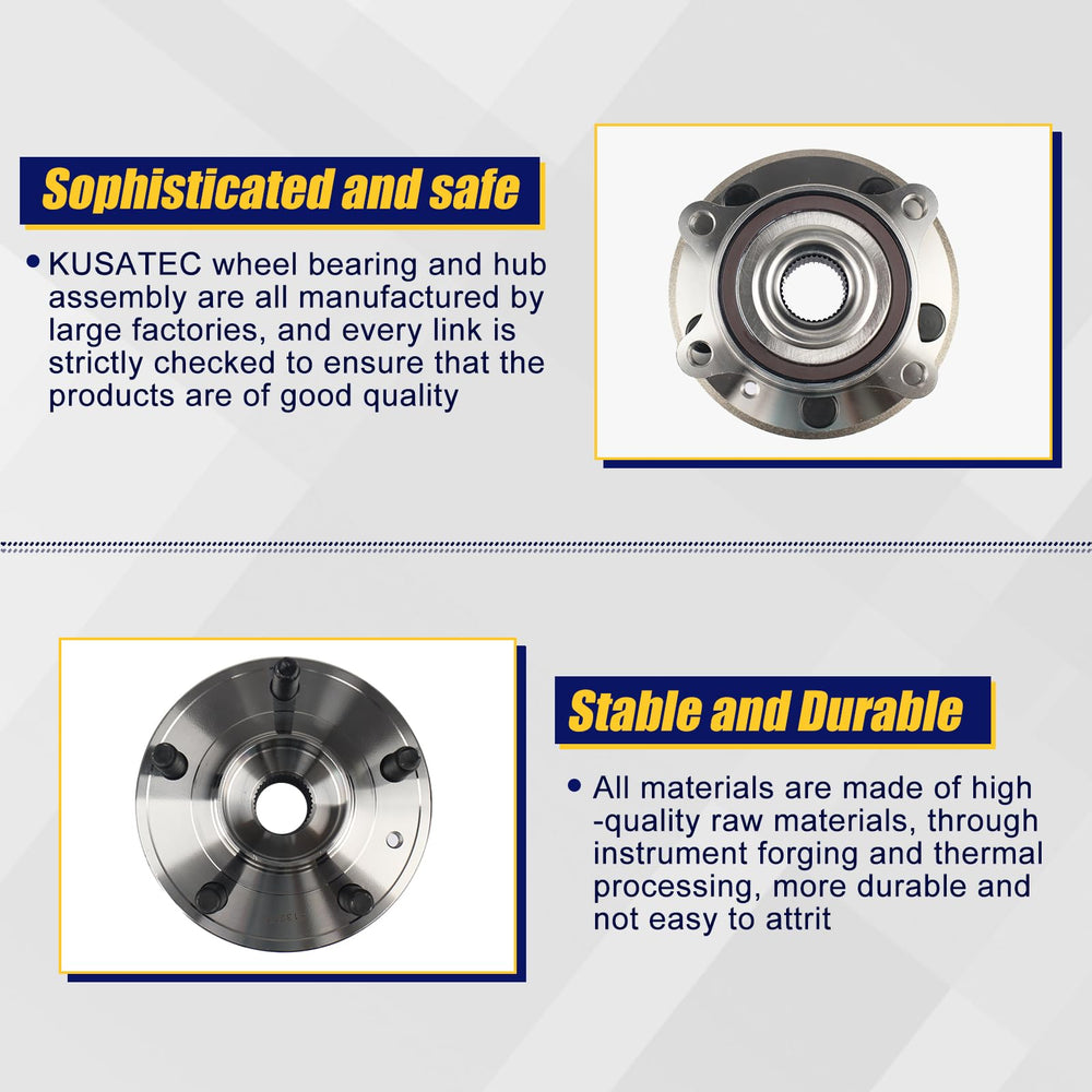 KUSATEC hub studs and flange threads close-up for easy bolt torqueing
