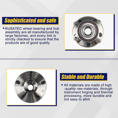 KUSATEC hub studs and flange threads close-up for easy bolt torqueing