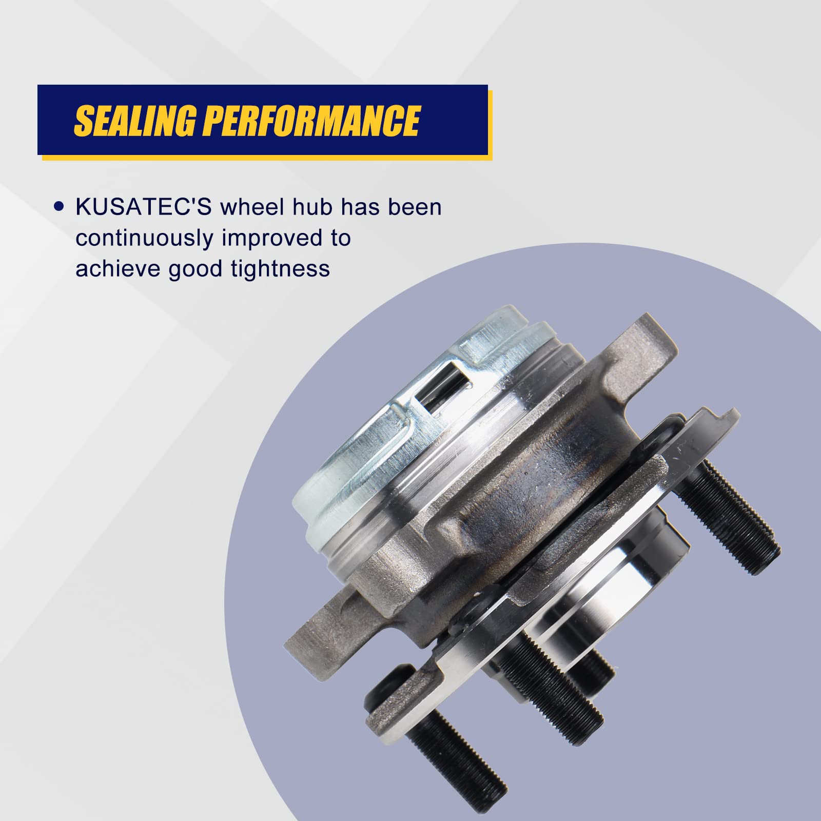 KUSATEC hub installed on vehicle front wheel demonstrating correct fit