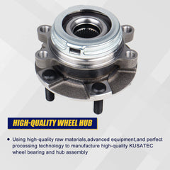 KUSATEC wheel studs and flange detail for secure wheel mounting