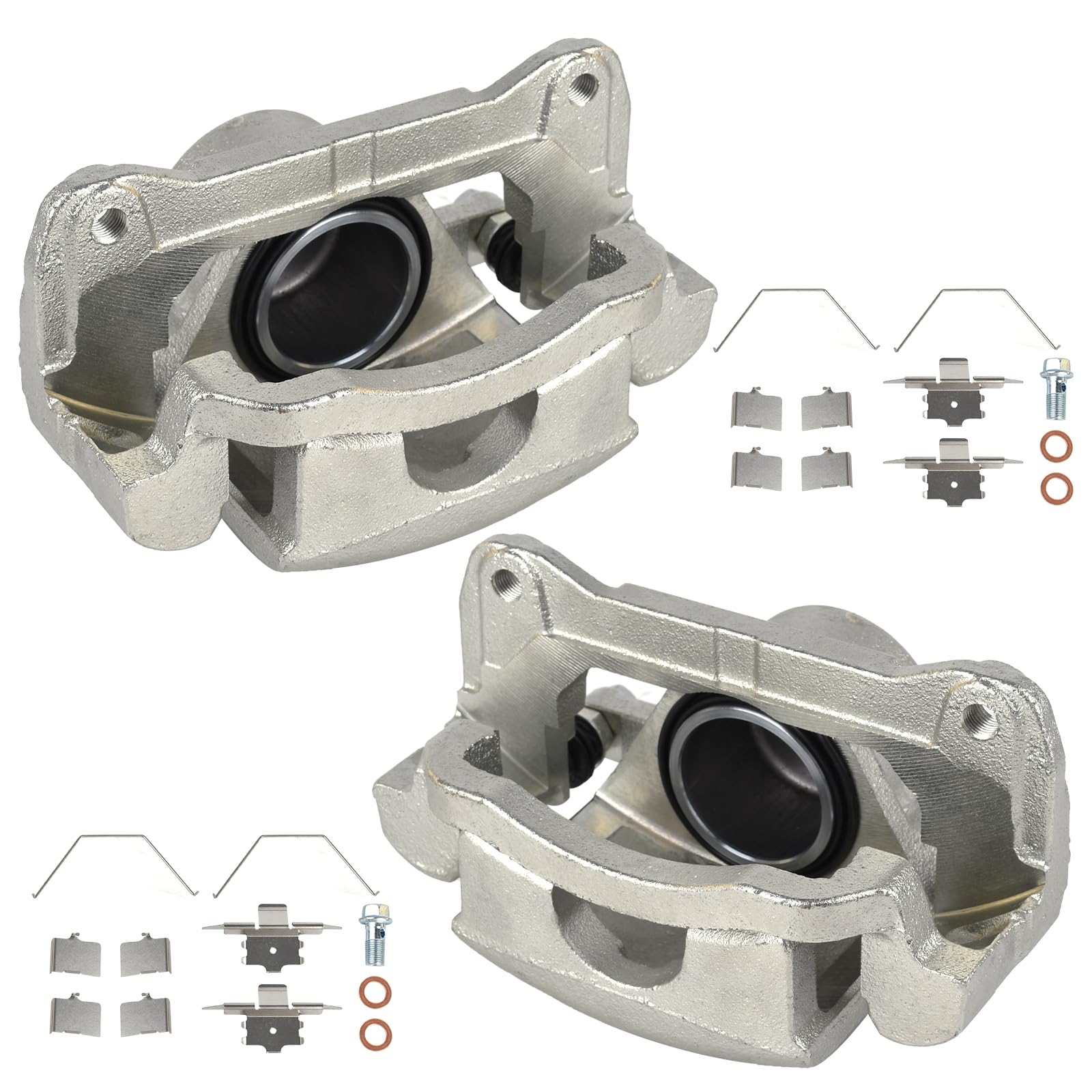 KUSATEC front caliper packaged ready for installation, showing protective coating and fit