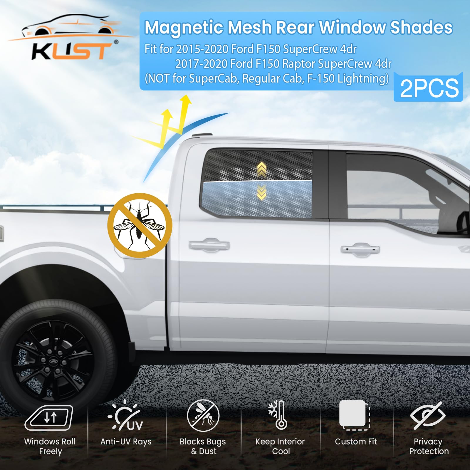 KUST breathable mesh texture close-up for UV reduction