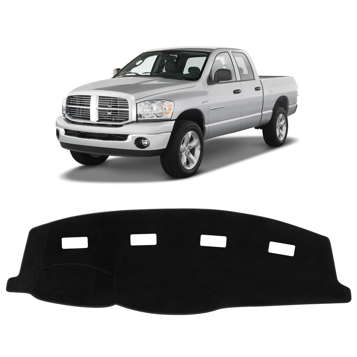 KUST dash cover front view showing tailored fit and clean appearance