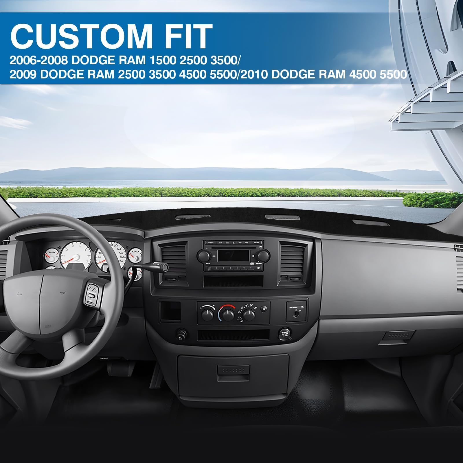 KUST installed on driver side demonstrating reduced windshield glare