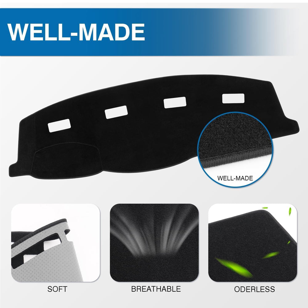 KUST installed on passenger side showing vent and sensor cutouts