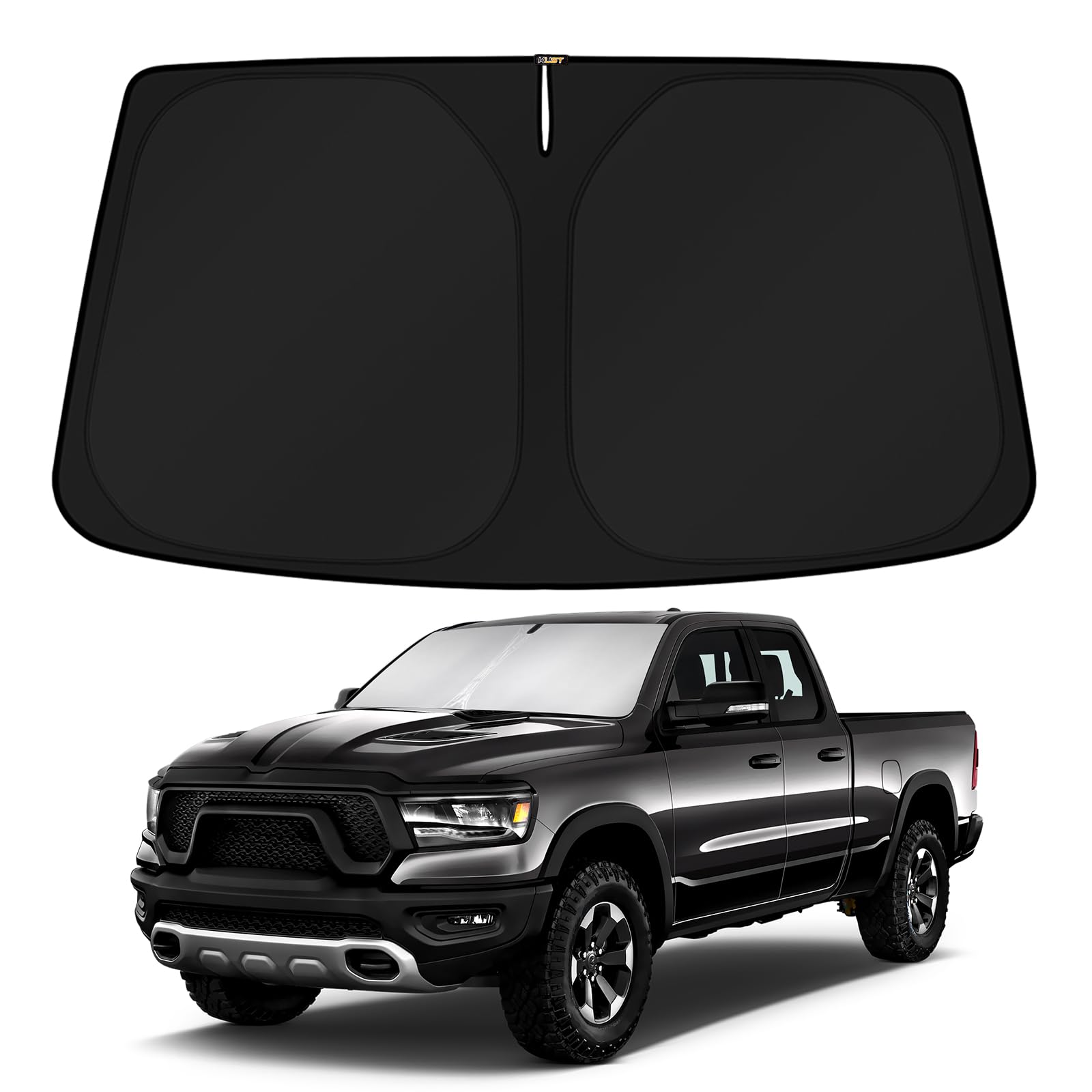 KUST front view showing full windshield coverage and quick sun protection
