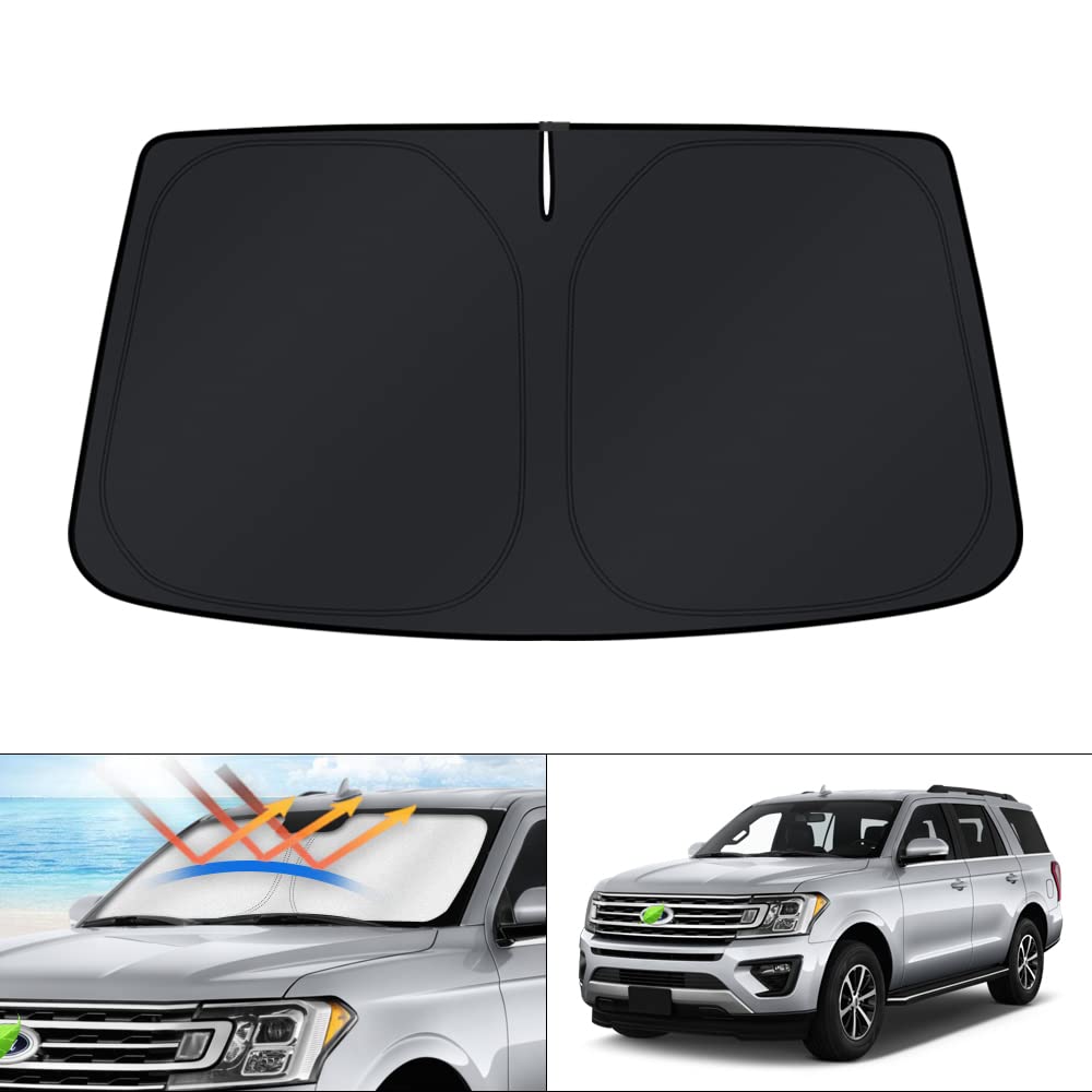 KUST front packaging for Ford Expedition shade showing product benefits