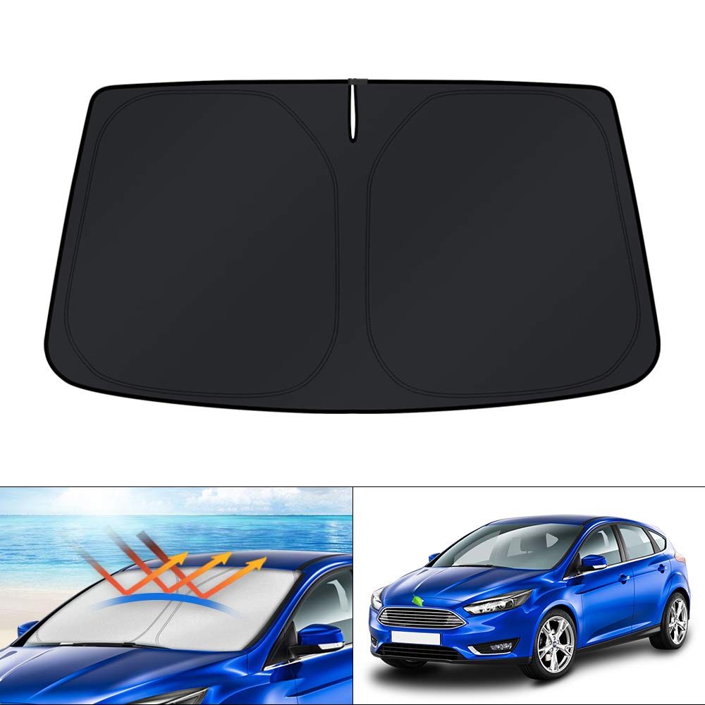 KUST front packaging showing custom-fit Ford Focus shade benefits