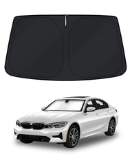 KUST front view on BMW 3 Series windshield showing full coverage and protection