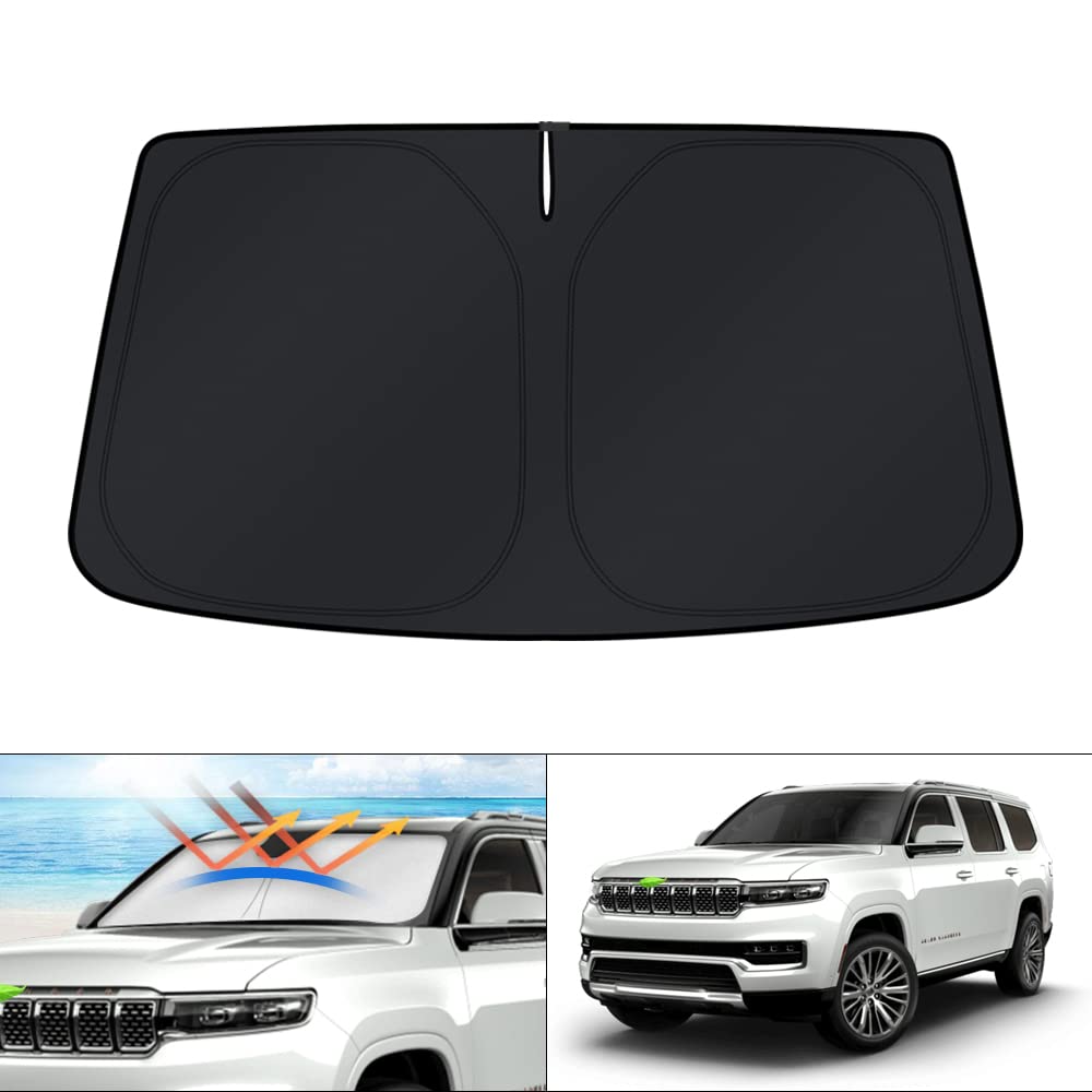 KUST front installed on Wagoneer windshield showing full coverage and cooling benefit