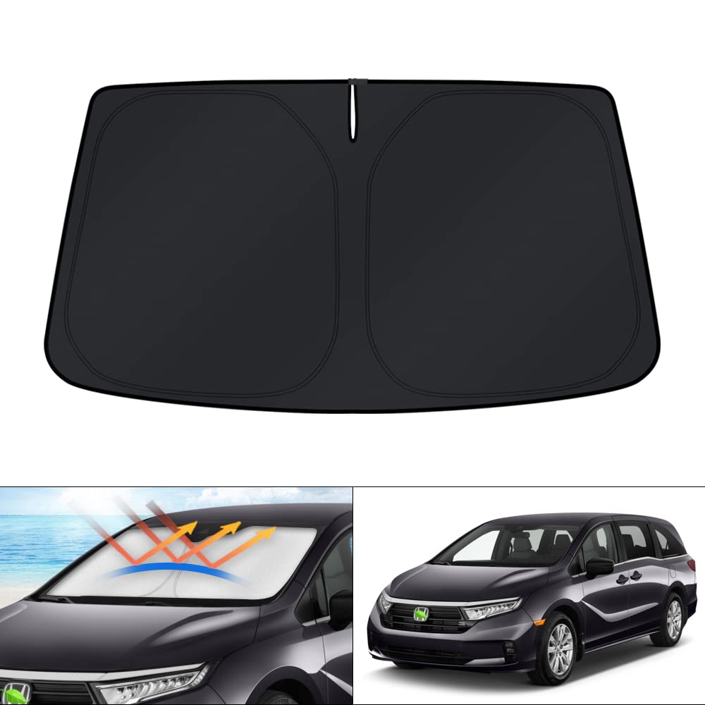 KUST front view on Odyssey windshield showing full coverage and heat reduction