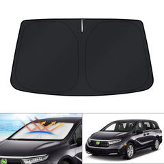 KUST front view on Odyssey windshield showing full coverage and heat reduction
