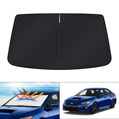 KUST front windshield fit showing full coverage and precise alignment benefit sun blocking