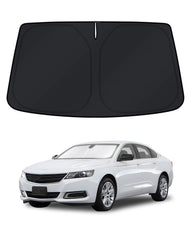 KUST front view of shade packaging showing fit for Impala and convenient storage benefit