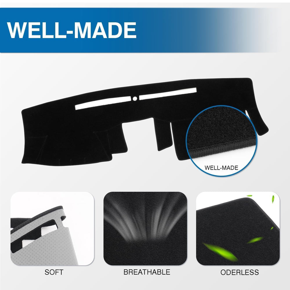 KUST installed on vehicle dashboard reducing windshield glare and improving visibility