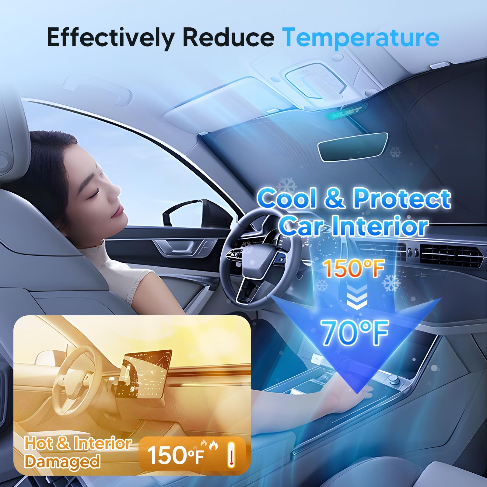 KUST installed on CX-5 showing dash protection and cooler interior