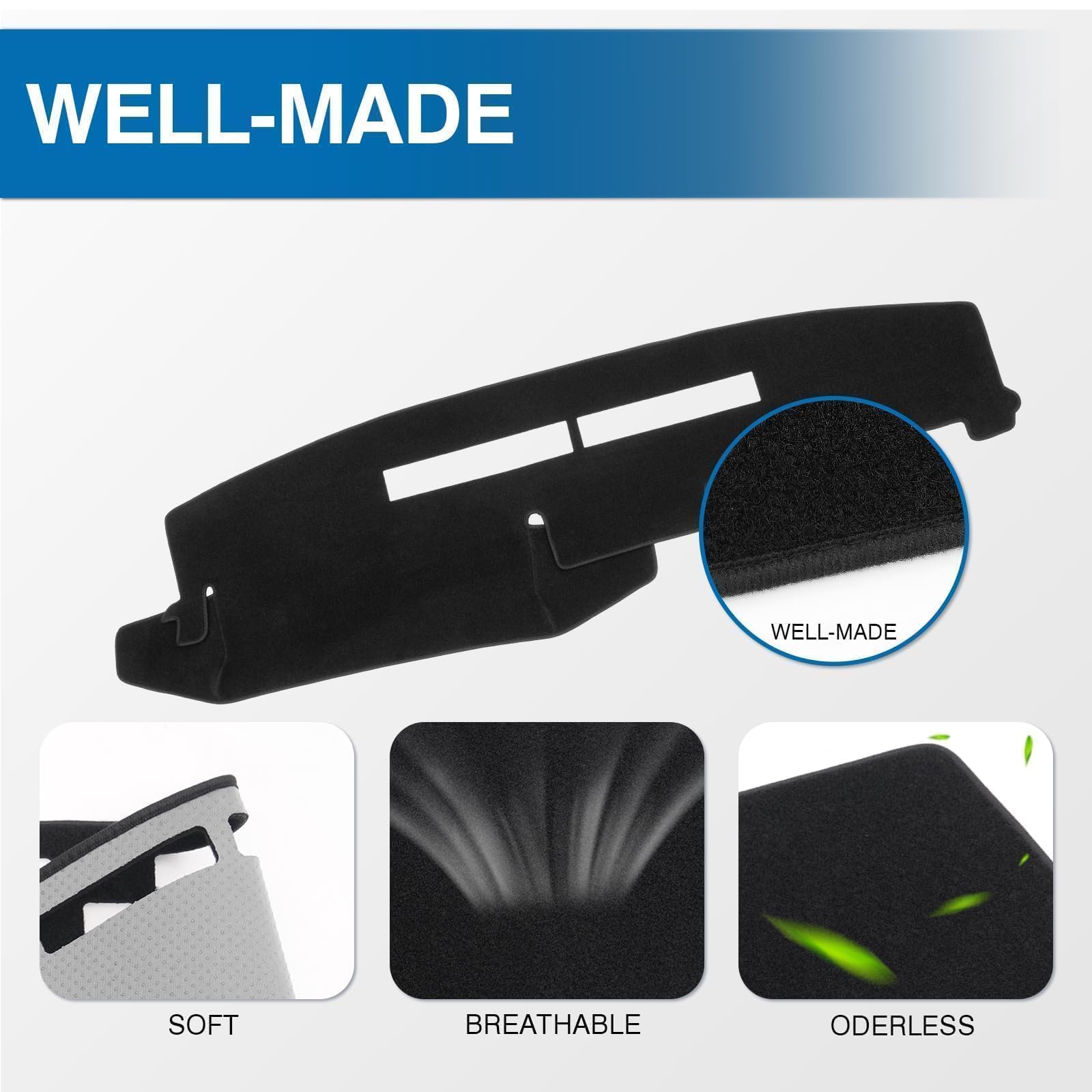 KUST installed on Silverado side angle reducing dashboard glare benefit
