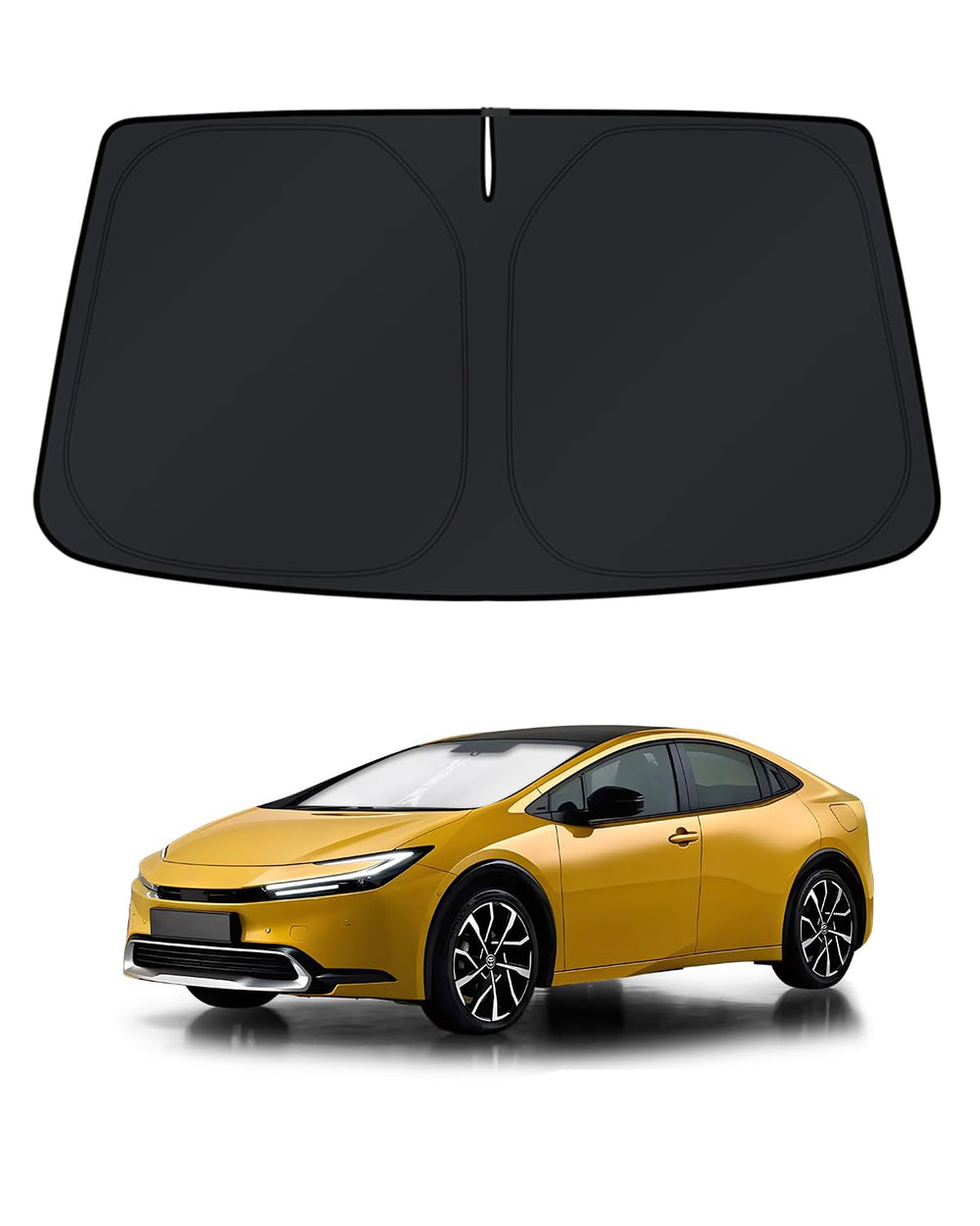 KUST full windshield view showing precise Prius fit and cooling benefit