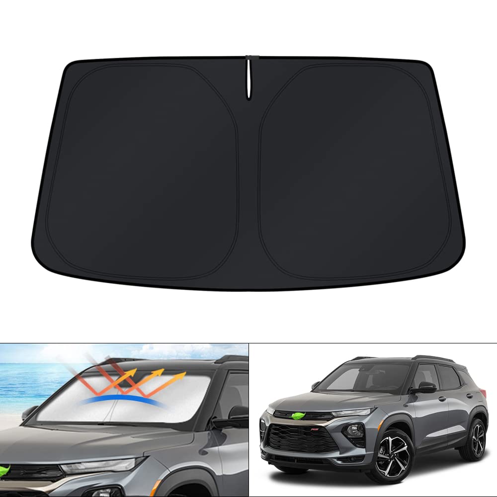 KUST front installed on Trailblazer windshield showing full coverage and sun blocking