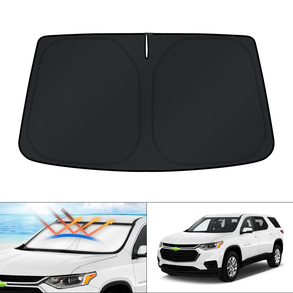 KUST front view showing exact Traverse windshield fit and full coverage