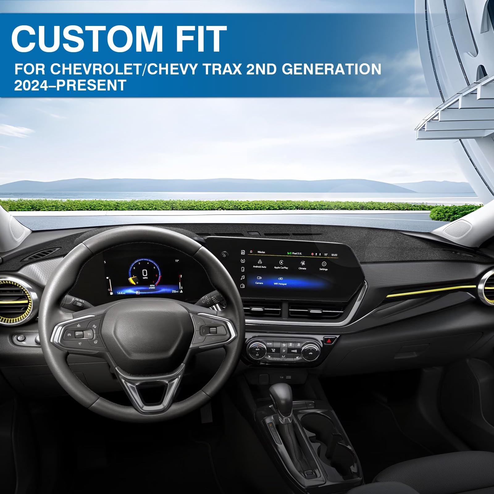 KUST silicone grip underside demonstrating non-slip hold for safer driving