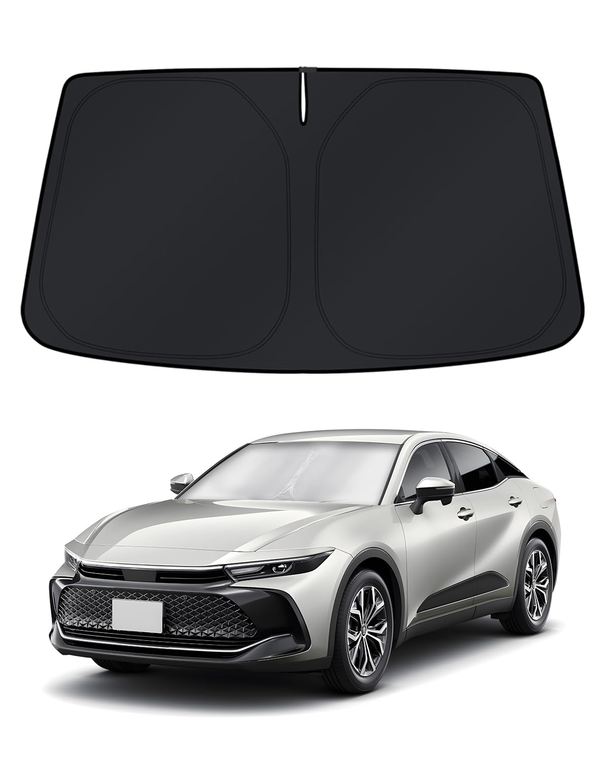 KUST front packaging on Toyota Crown windshield showing perfect fit and protection