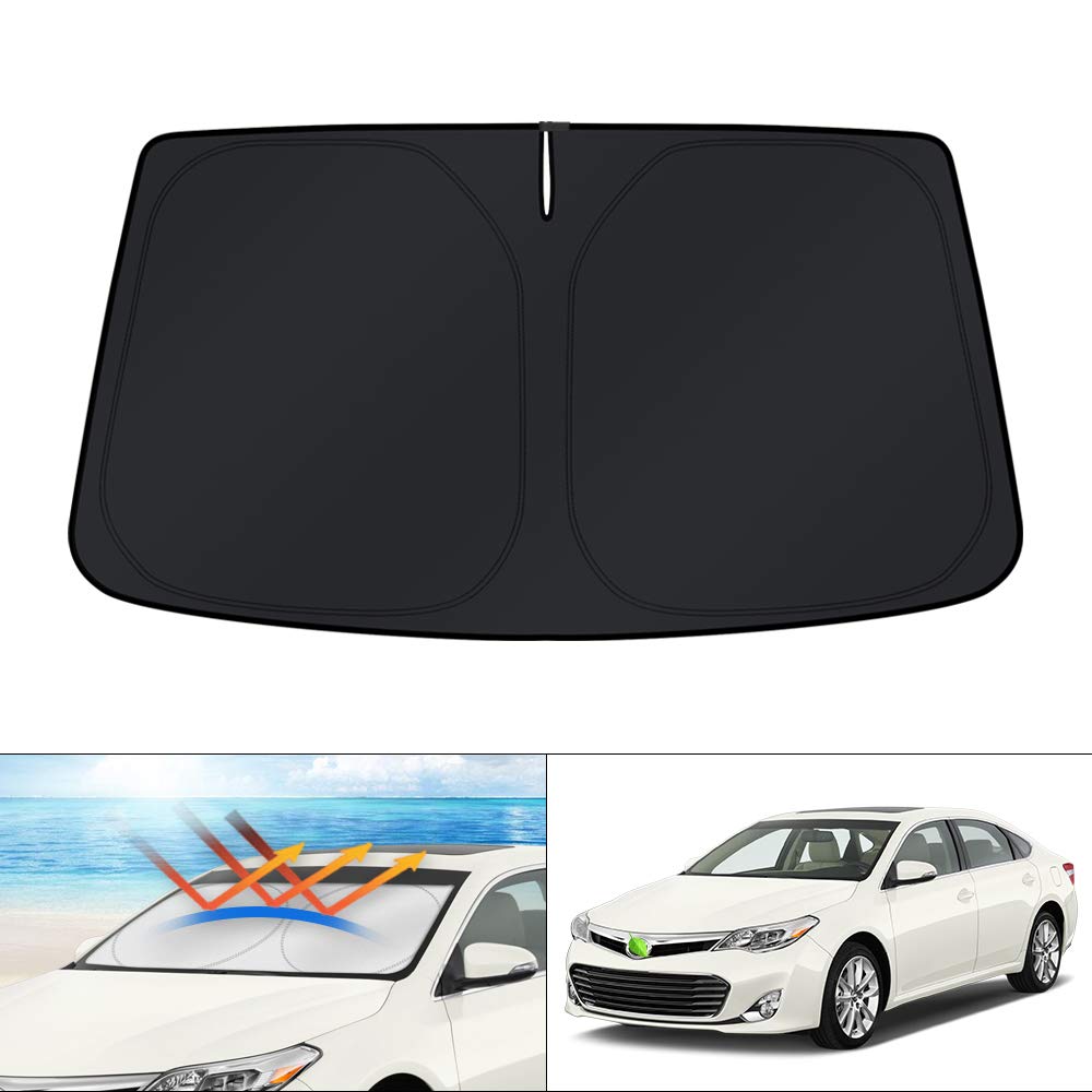 KUST front view of sun shade showing full windshield coverage and cooler cabin benefit