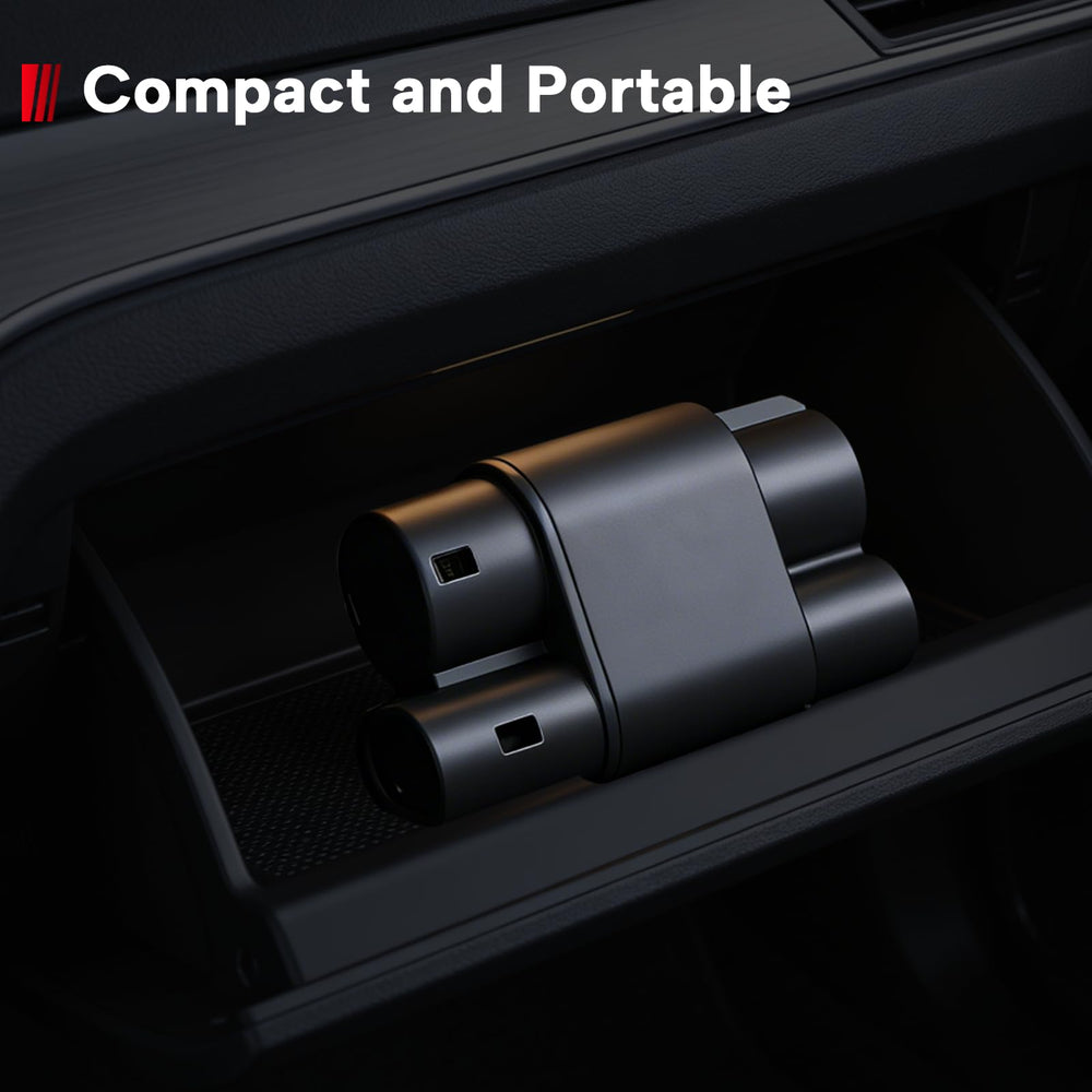 KWGARCIIT adapter held in hand showing portable size and travel-ready convenience