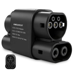 KWGARCIIT front view of adapter showing connectors and robust design for reliable charging