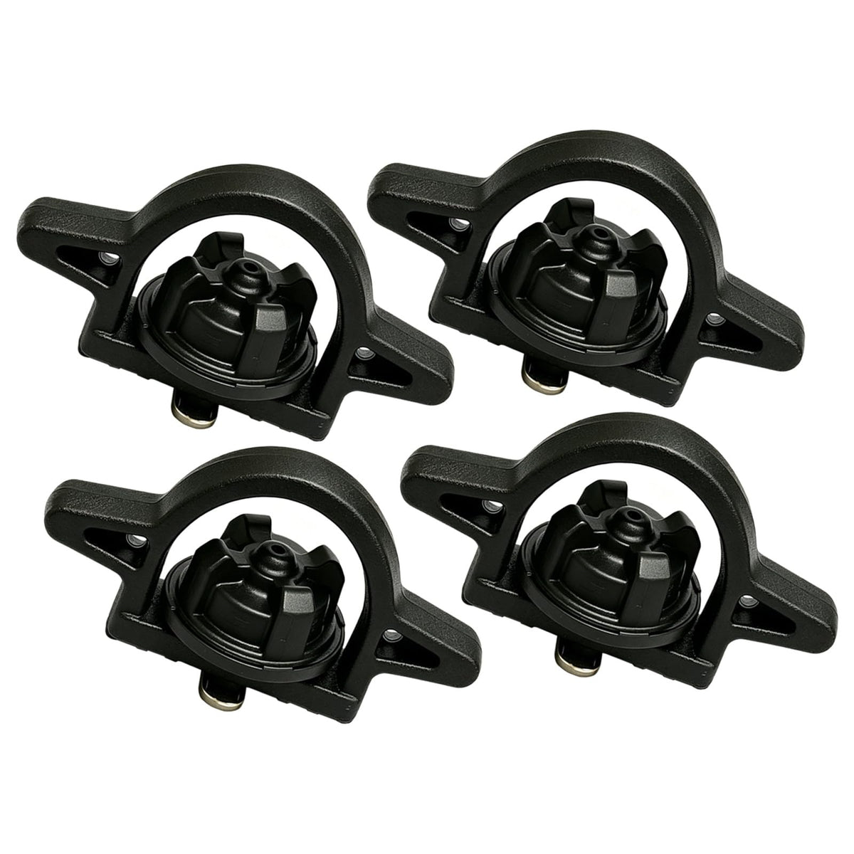 Kyumvio front view of four bed cleat anchors showing fit and finish benefit