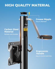 KYX side profile swivel jack folded flat for towing clearance benefit