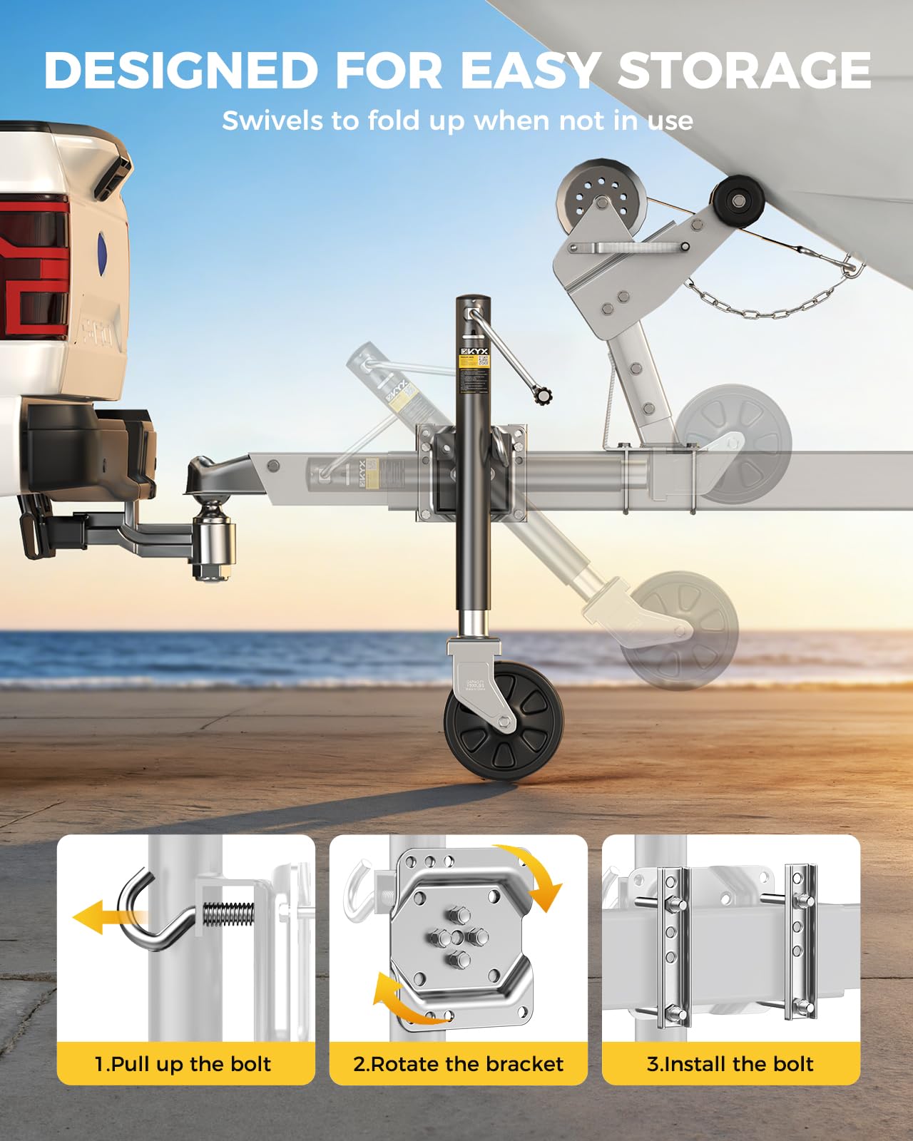 KYX under-tongue view showing jack scale and compact footprint advantage