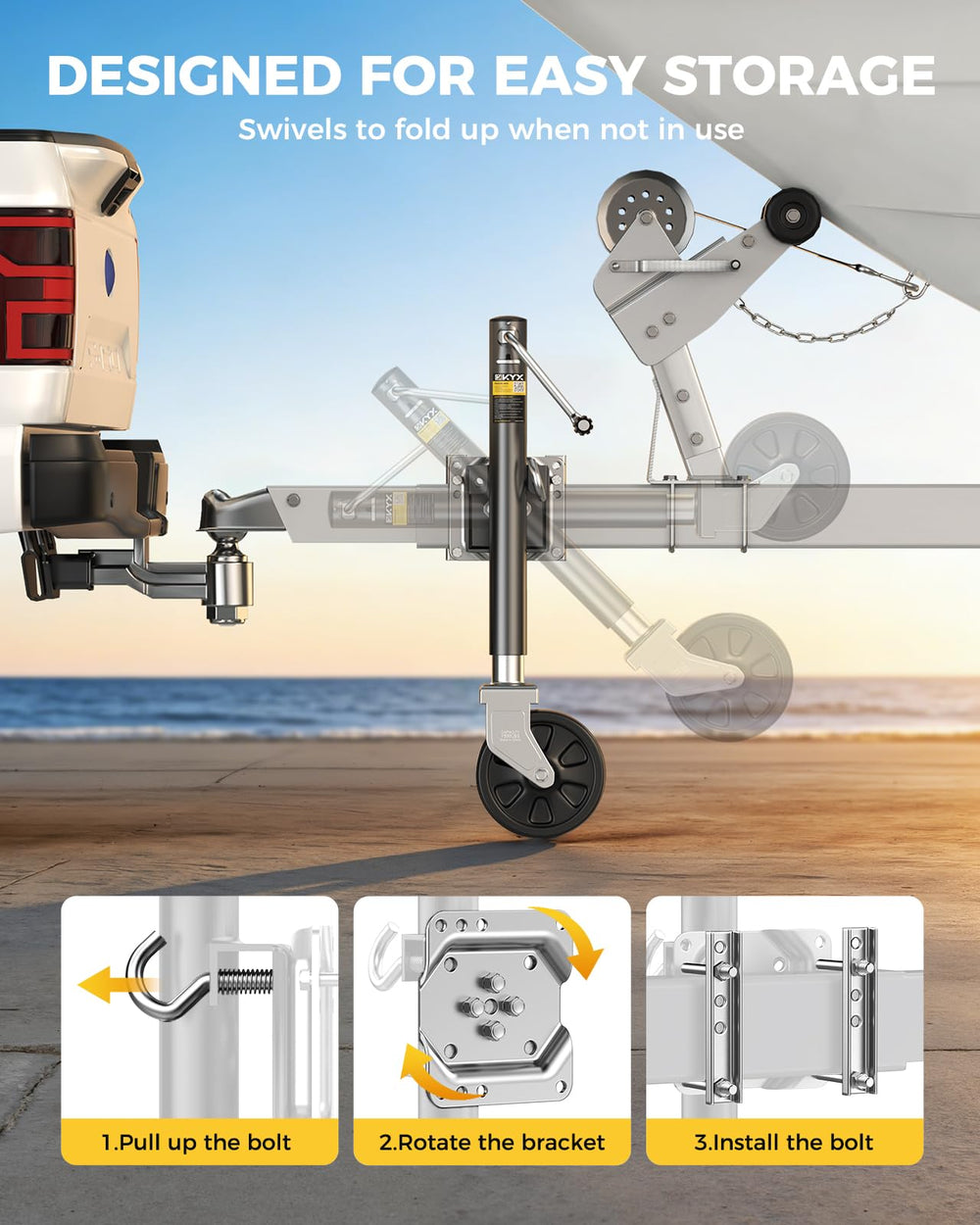KYX under-tongue view showing jack scale and compact footprint advantage