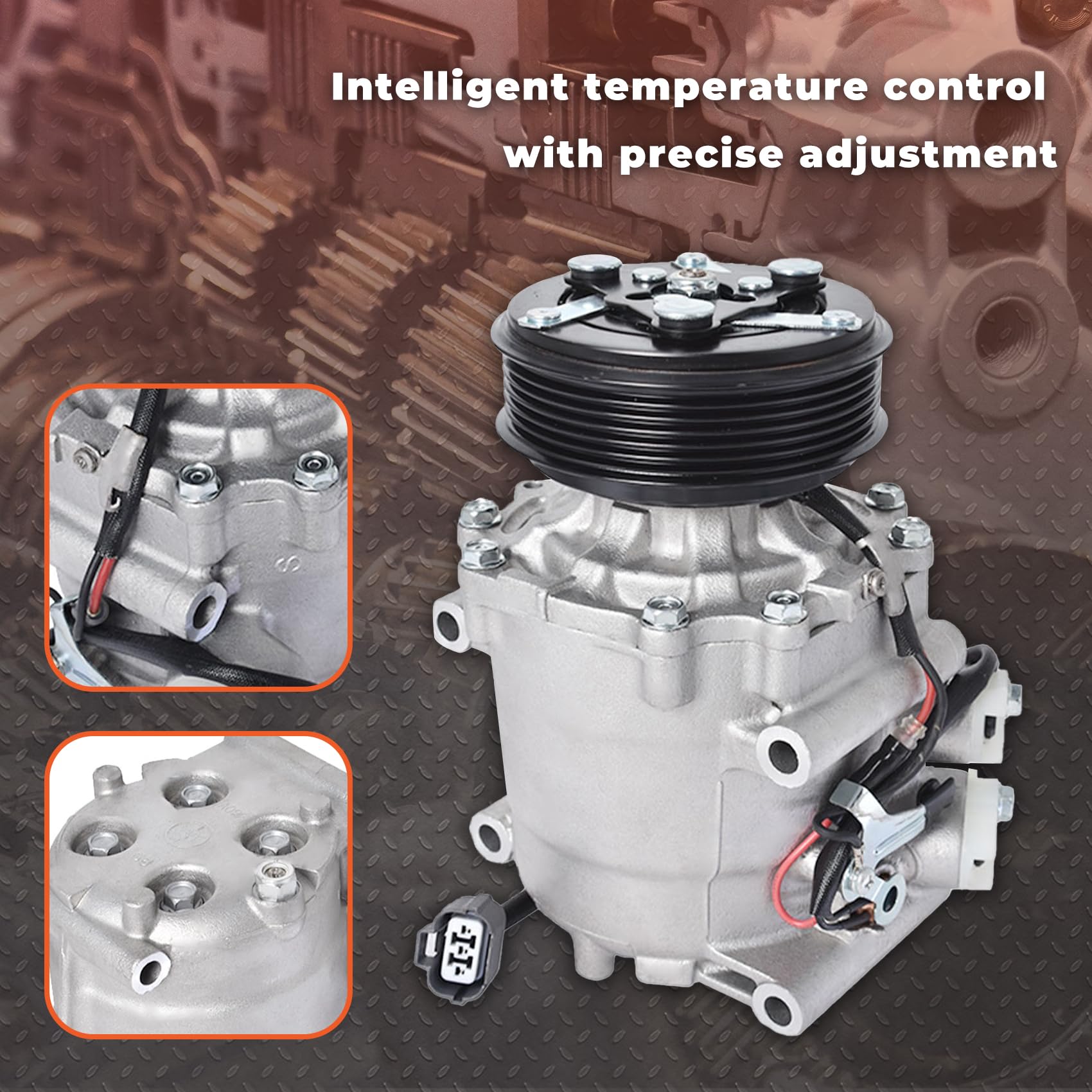 labwork oil fill port close-up for accurate refrigerant oil servicing