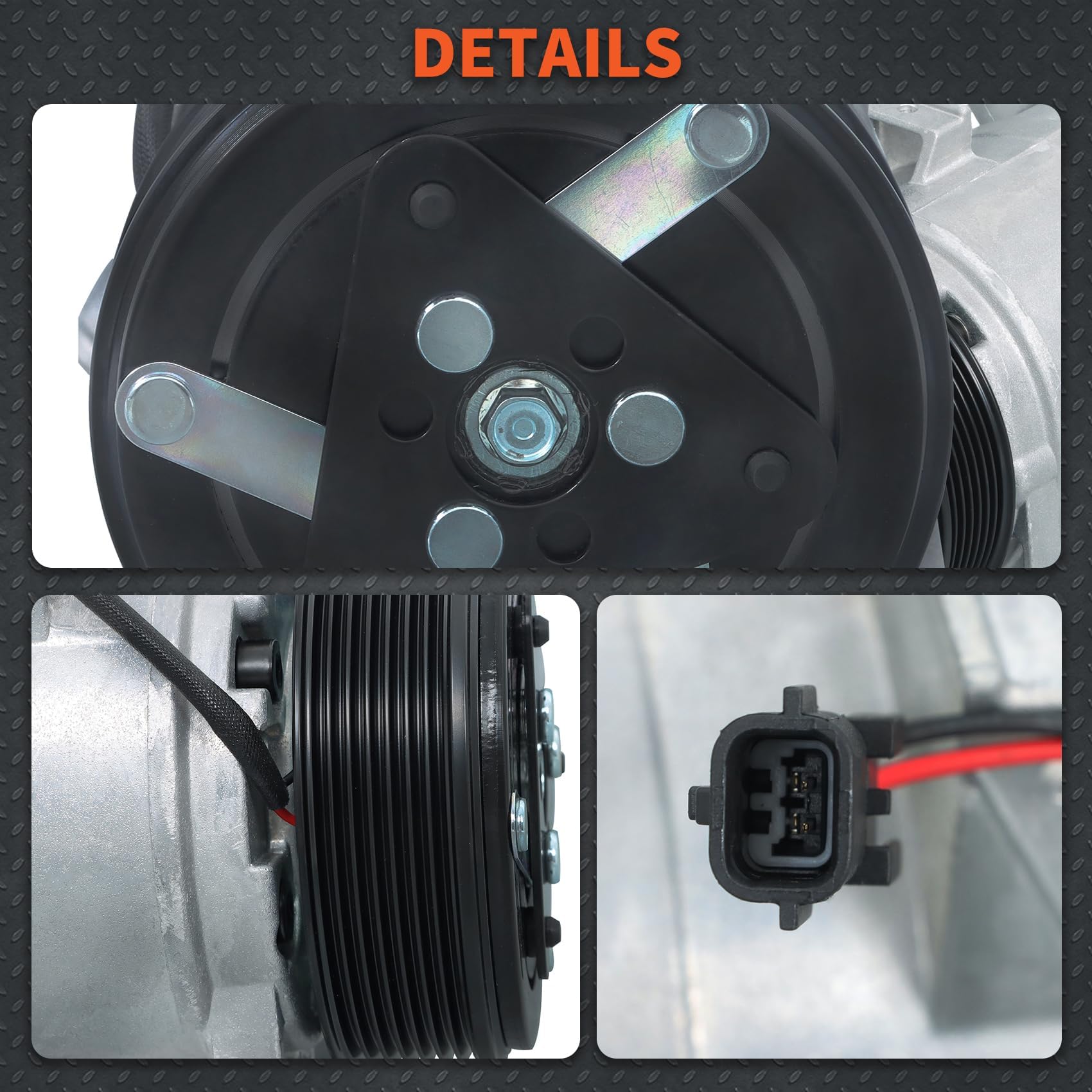 labwork compressor pulley detail showing smooth finish for quieter performance