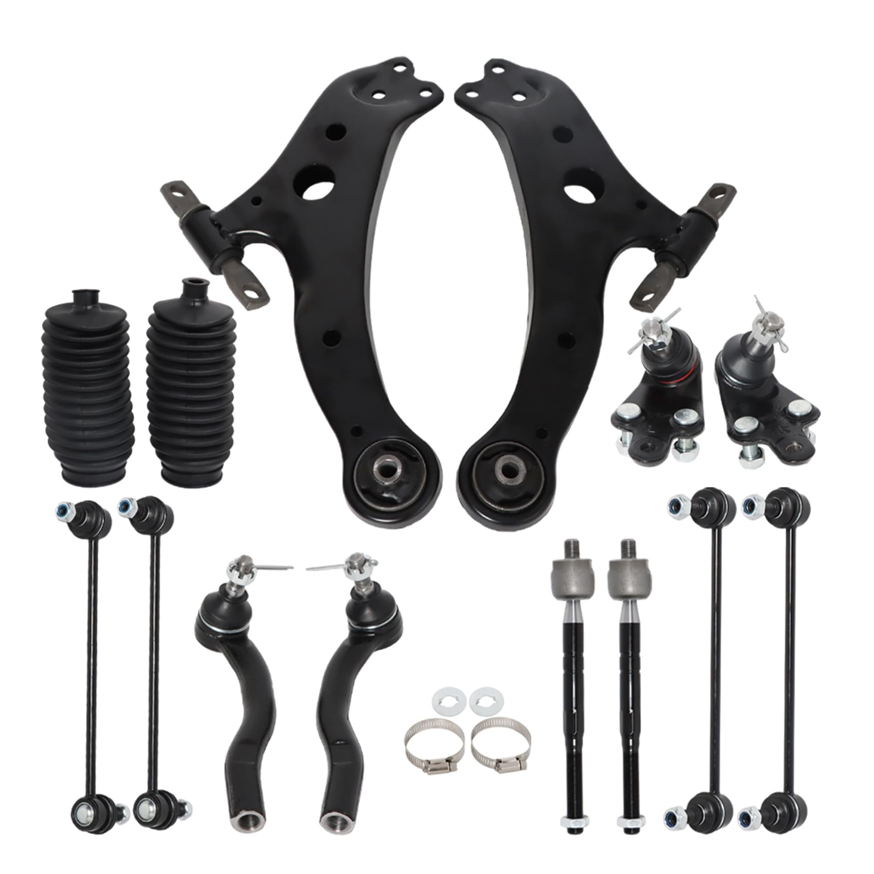 labwork front lower control arms packaging showing kit contents and fitment