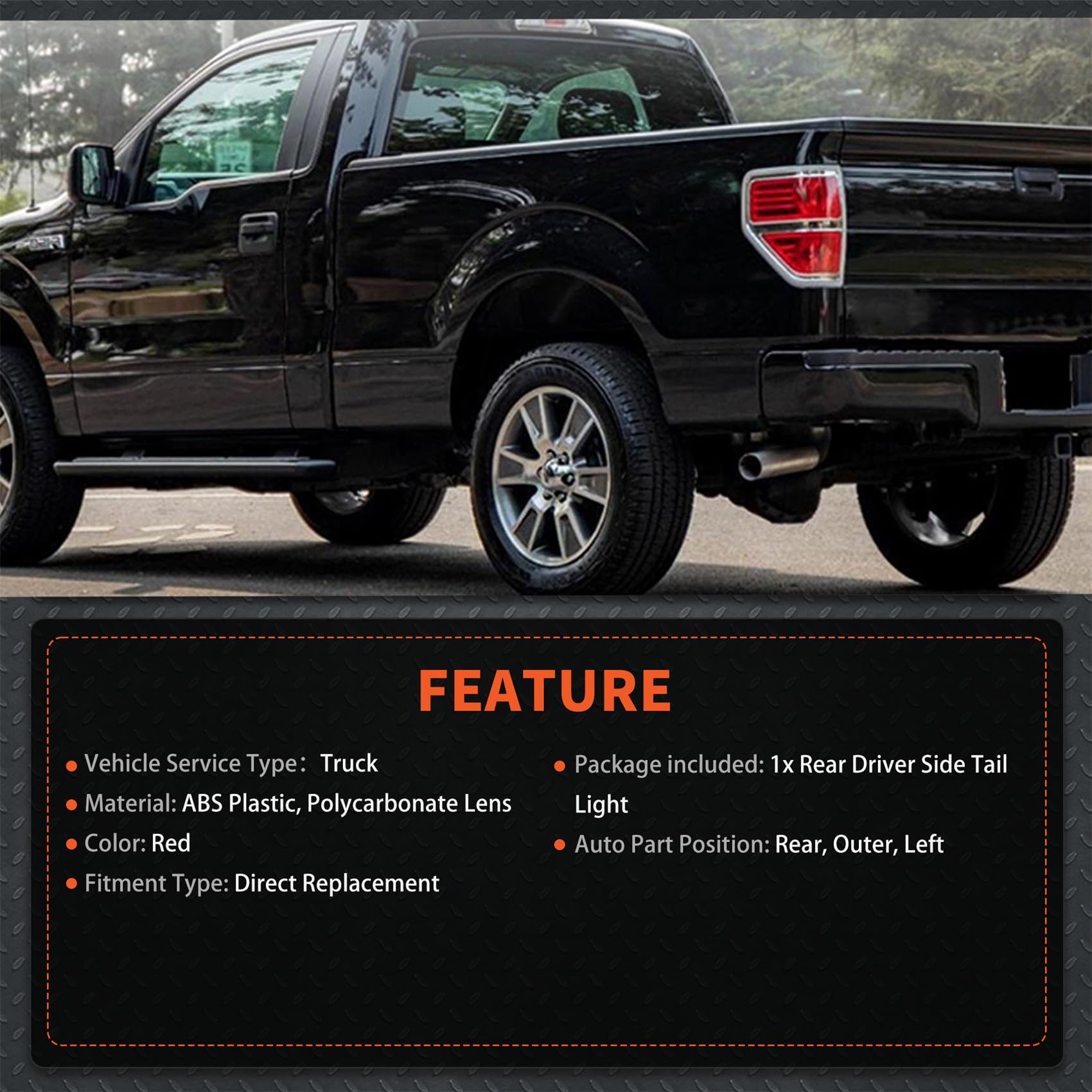 labwork tail light installed on F-150 left rear showing perfect fit