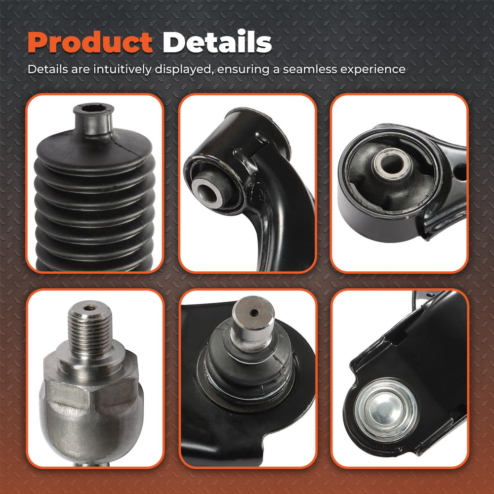 labwork tie rod end with visible threads for secure steering connection