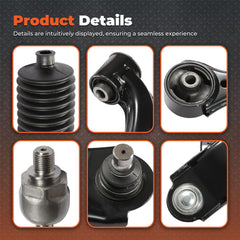 labwork tie rod end with visible threads for secure steering connection