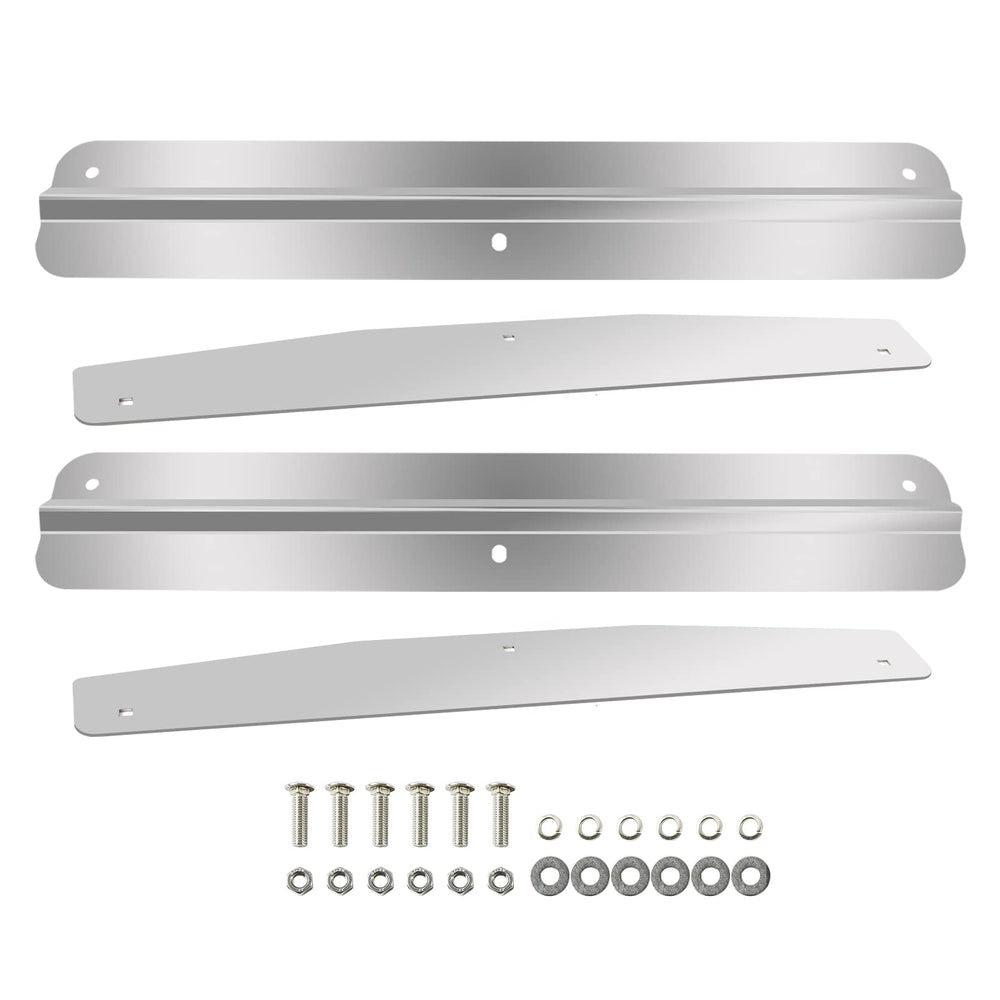 LAFORMO mudflap weight installed on truck lowering flap movement and improving stability