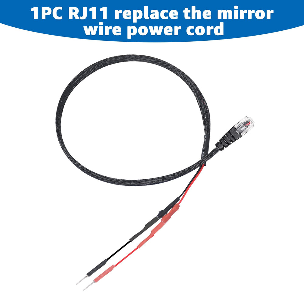 Lakapre pin taps inserted into mirror harness for no-cut install