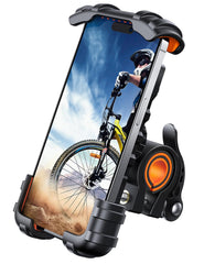 Lamicall front view of phone holder showing secure grip and accessibility